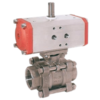 KUP-ZA 2-Way Stainless Steel Ball Valve with Pneuamtic Actuator